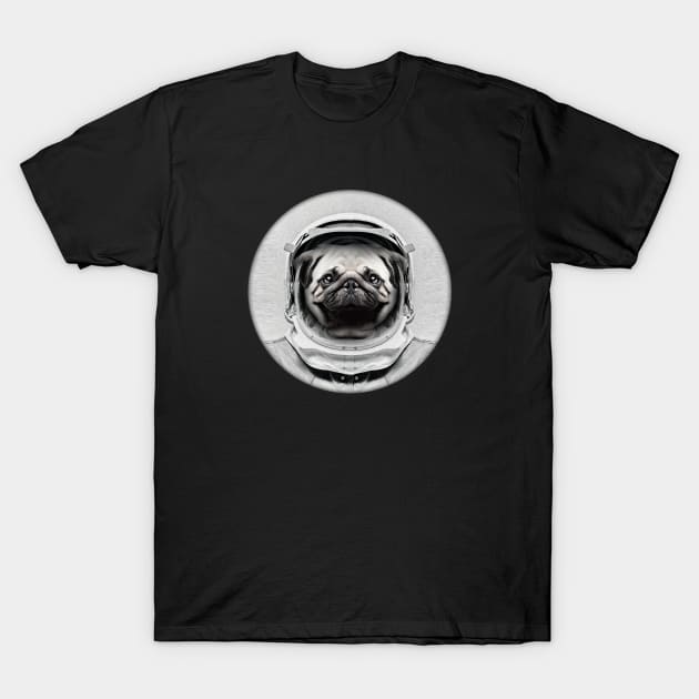 Astronaut Pug T-Shirt by Vin Zzep